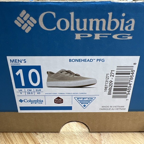 Columbia Bonehead PFG Boating Shoes Men's 10 Water Beige Fishing Sneakers - Picture 11 of 11